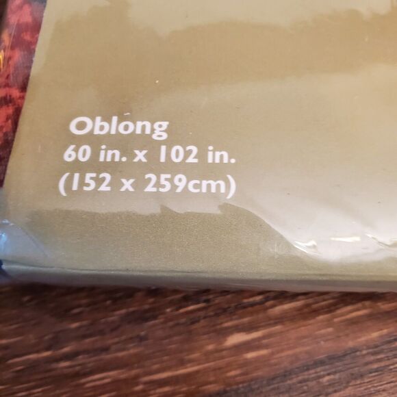 Vtg Home Essentials NEW Floral Cotton Blend Oblong 60x102" Fabric Tablecloth NWT - Picture 6 of 12